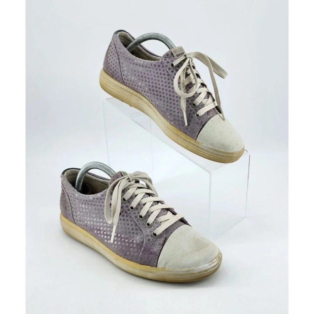 ECCO Women's Tray Hybrid Hydromax Lace Up Golf Shoes Purple/Gray Size 6-6.5 Wide